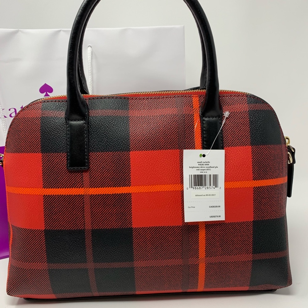 ➕Kate spade small rachelle bright water plaid - Picture 4 of 6